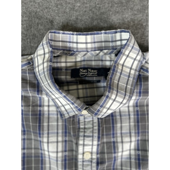 NAT NAST AMERICAN FIT LONG SLEEVE BUTTON SHIRT MENS XL Plaid - Picture 3 of 9